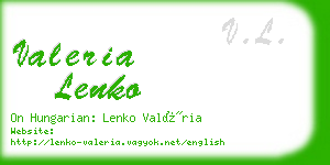 valeria lenko business card